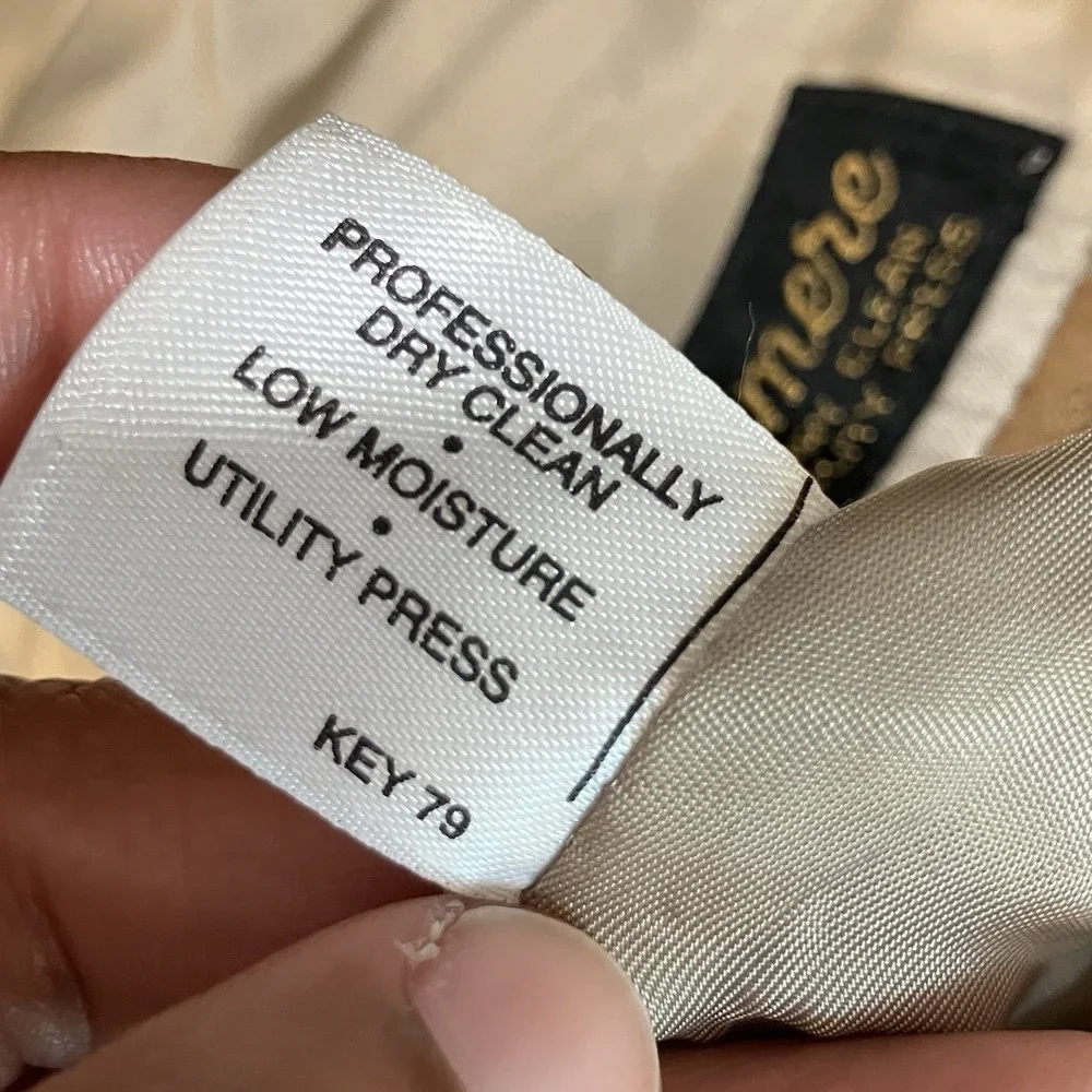 Hart Schaffner Marx Gold Trumpeter 100% Cashmere Sport Coat Blazer 44L Tan